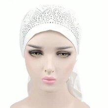 1 Miếng Quý cô Đàn hồi Khăn xếp / khăn quấn đầu Với Kim cương giả , Linh hoạt Và Đúng mốt Mũ lưỡi trai Đối với Rụng tóc - Nhiều màu - Xem 14