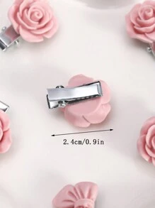 10pcs Toddler Girls Flower Decor Hair Clip