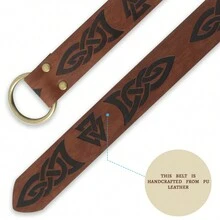 Thắt lưng hiệp sĩ thời trung cổ cho nam LARP Phục hưng O Ring Thắt lưng màu đen nâu cho áo dài Viking Trang phục hóa trang Halloween - A - Xem 10