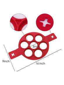 Molde De Silicona Para Panqueques Moldes Herramientas Para Hornear De Silicona  7 Hoyos Huevo Sartén Multifuncional  Tortillas y Cocedor de Huevos Reutilizable Antiadherente Para Hacer Crepes