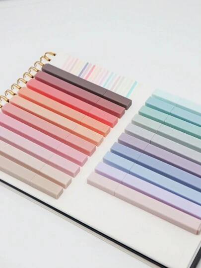 20pcs Pastel Morandi Square Highlighter Markers, Aesthetic Chisel Tip Highlighter Marker Pens No Bleed & No Smear For Highlighting Journaling School & Office Supplies Back To School