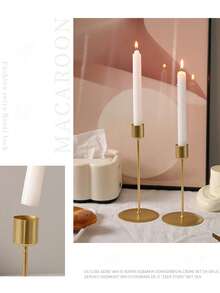 1 Miếng Hợp thời Nhà  Sử dụng Sang trọng Phong cách Chân nến Đồ trang trí Bộ đồ ăn Đối với Retro & Lãng mạn Bàn Đồ trang trí - Vàng - Xem 1