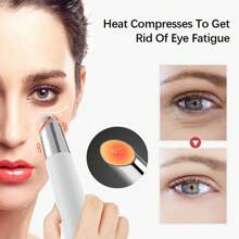 Eye Massager Device, Facial Beauty Tool For Eye Wrinkle Reduction, Home-Use Radio Frequency Eye Massager - White - View 3
