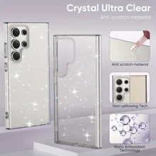適用於三星Galaxy S23 S23 Plus S23 Ultra / S24 S24 Plus S24 Ultra閃亮美麗手機殼，精美復古防汙、防刮擦和防摔手機保護殼 - 金色 - 查看 2