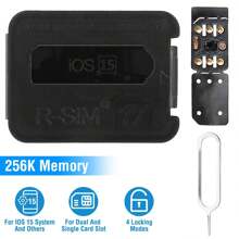 1Set R-SIM17 Nano Unlock RSIM Card Fit For IPhone 13 12 11 Pro Max XR X 8 7 IOS15 - Black - View 1
