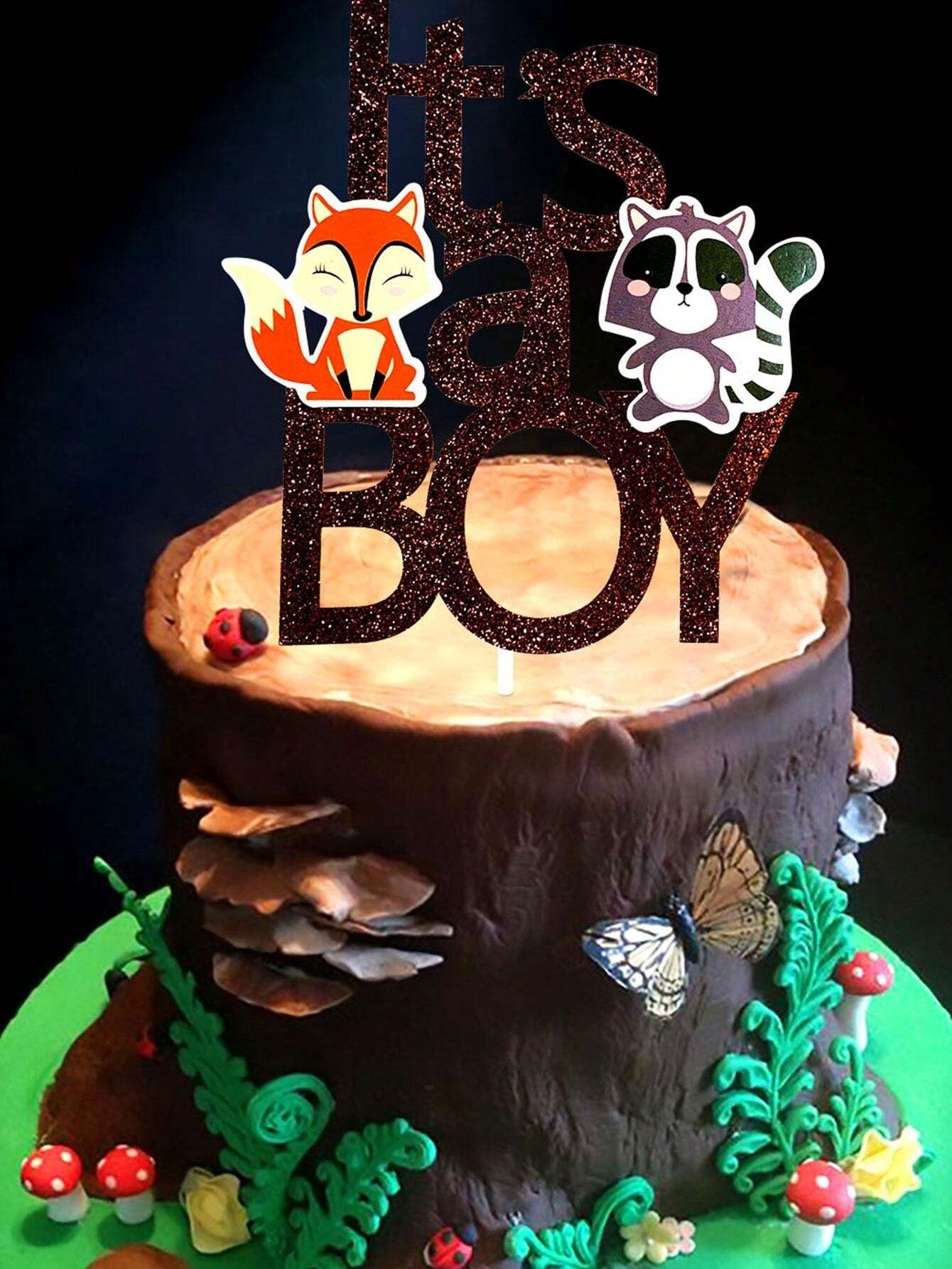 Cake Topper Personalizzato con Orecchie di Topolino, Buon Compleanno e