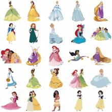 50 件公主贴纸美人鱼公主贴花适用于笔记本电脑吉他手提箱 Skat - 彩色 - 查看 5