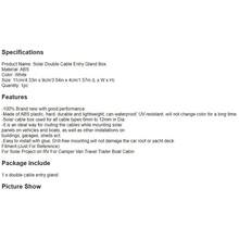 Top Solar Panel Cable Holder Junction Box Roof Wire Entry Gland Box Connector Waterproof For RV Yacht Boat Motorhome Campervan - Black - View 6