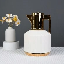 全新阿拉伯风格隔热保温咖啡壶、水壶、茶壶和咖啡壶 1000 毫升，双层壁，用于保存热饮的热水瓶，粉色玻璃内衬水瓶，重返校园 - 彩色 - 查看 17