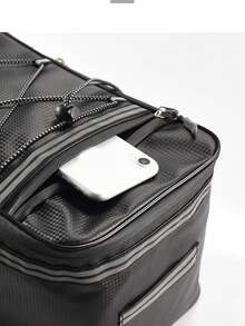 Bicycle Rear Seat Storage Bag For Delivery Drivers - Black - View 3
