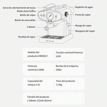 Gemilai Cafetera Portátil Semiautomática Crm-3017 1100 W - Beis - Ver 11