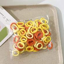 99 piezas Scrunchies de pelo de princesa, aptos para uso diario, coleta, ligas de pelo, bandas de goma para el cabello, cuerda para el cabello, sujetadores elásticos para el cabello - Multicolor - Ver 6