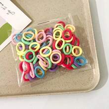 99 piezas Scrunchies de pelo de princesa, aptos para uso diario, coleta, ligas de pelo, bandas de goma para el cabello, cuerda para el cabello, sujetadores elásticos para el cabello - Multicolor - Ver 3