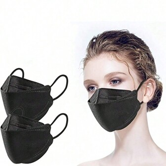 50st Maskers , 3D Vis Type Maskers , Voor Volwassen Ademend 4-laags Beschermend Mondmasker