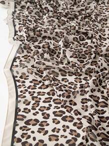 1 件珍珠雪纺印花围巾，男女通用欧洲/美国夏季披肩 - A - 查看 4