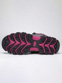 Couples' Anti-Slip Breathable High-Top Climbing Shoes For Outdoor Spring And Autumn, Men's Sports Shoes, Women's Hiking Shoes, Grey And Pink