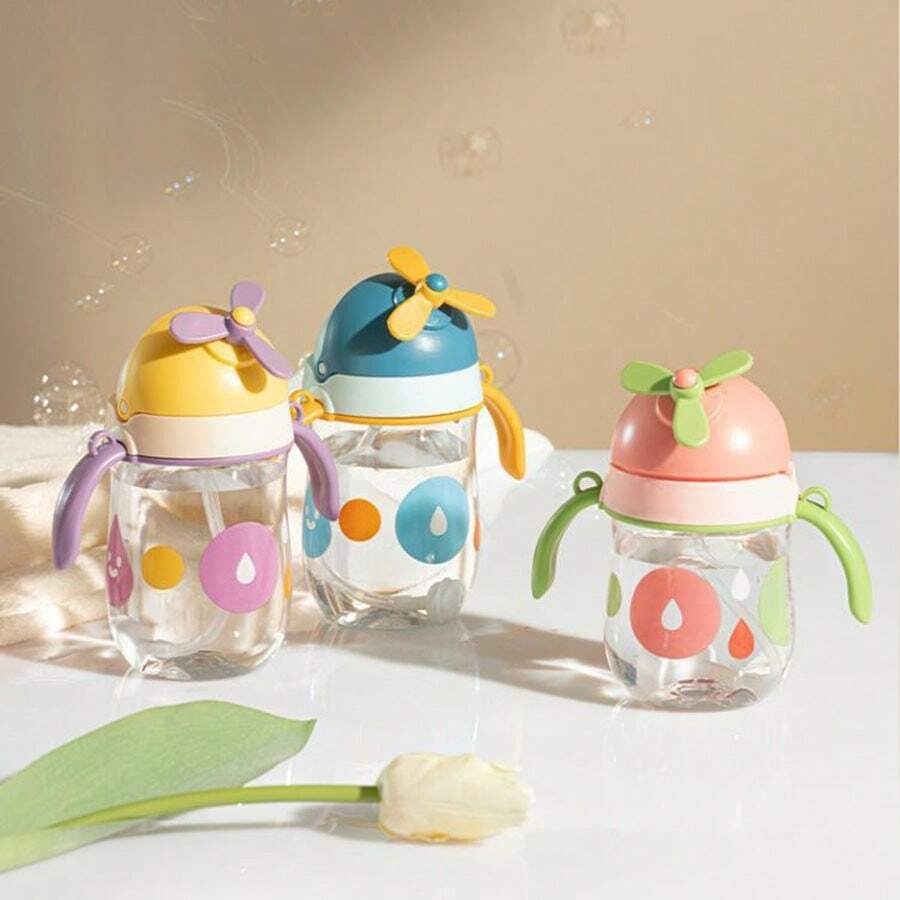 Sippy Cup Baby & Children's Drinking Cup With Straw And Handle, Suitable For 1-3 Year Old - Purple - View 1