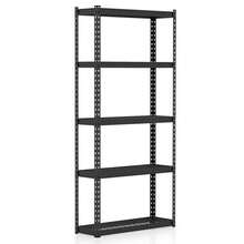 1/2/3/4 PCS 5-Tier Heavy Duty Storage Shelf Storage Utility Rack Shelf With Anti-Tipping Device Black - Black - View 1