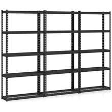 1/2/3/4 PCS 5-Tier Heavy Duty Storage Shelf Storage Utility Rack Shelf With Anti-Tipping Device Black - Black - View 4