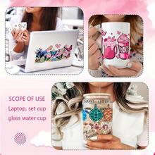 4pcs Uv Dtf Transfer Stickers For Cool Sunglasses Design, Libbey Glass Cup Diy Wrap Transfer Stickers, Waterproof Bottle Stickers, 9.5x4.3 Inch Adhesive Stickers - Color - View 6