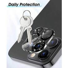 4pcs Che đậy hoàn toàn Bảo vệ Ly Tương thích với iPhone 11/12/13 Máy chụp hình Người bảo vệ iPhone Trong suốt Kính bảo vệ ống kính - Trong sáng - Xem 2