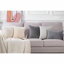 Super Soft Plush Striped Decorative Pillow Cover Without Filling, Luxury Modern Square Texture Bohemian Stripe Complete Set, Suitable For Sofa, Bedroom, Casual Living Room, Car, Office, Cafe, Etc. Four Seasons Available.