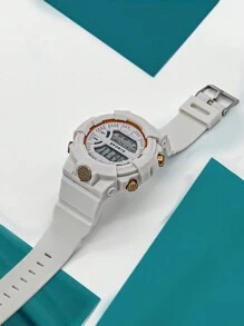 TOMI Reloj digital deportivo de unicolor para niños, adecuado para uso diario - Blanco - Ver 4