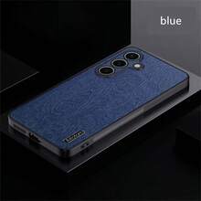 Business Style High-End Soft Silicone Protective Case With Tree Bark Pattern Compatible With Samsung Galaxy S24/S24 Plus/S22 Ultra - Grey - View 5