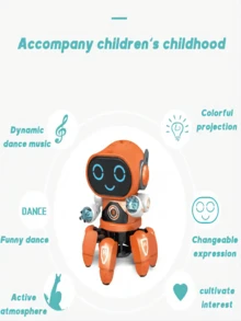 Octopus Dance Robot Toy, Action Character Walking And Dancing Electronic Toy, With LED Lights And Jumping Mechanical Dance, Interactive Educational Gift - 1PCS - View 9