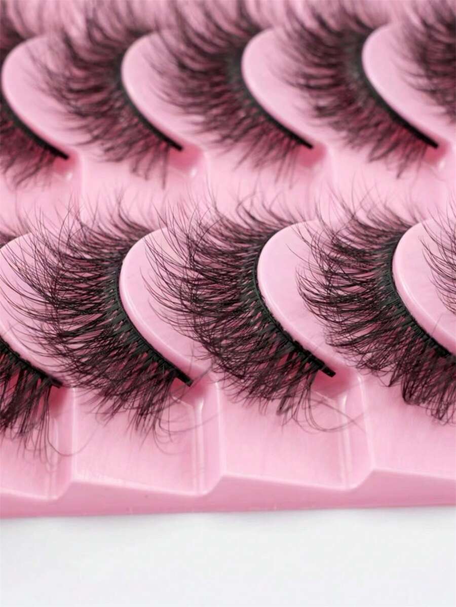 10 Pairs Eye Tail Elongation Cat Eye False Eyelashes MixedRace Slant