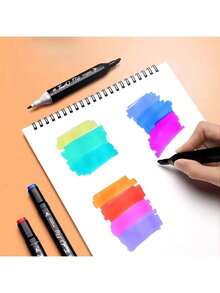 80/60/48/36 Colores Papelería Marcadores Doble Punta Plumones Punta De Pincel  pastel  organizador  Varios Colors brush Rotuladore de Punta Doble de Agua para Dibujar Colorear Acuarelas Cómic Caligrafía, Rotuladores Punta Pincel para Niños Adultos Set de plumones de arquitectura alta premium artísticos de  calidad acrilicos estuche para marcadores  permanentes  set kit de marcadores - Multicolor - Ver 3