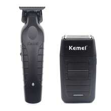 2入組專業男士t型刀片充電式無線理髮器套裝,可充電修鬍子理髮器,適用於家用和專業理髮店使用 - 黑色 - 查看 7