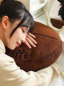 Realistic Coffee Bean Shaped Plush Decorative Pillow Pendant - Coffee Brown - View 3