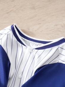 1pc Summer Striped Baseball Uniform Pet Breathable Clothes