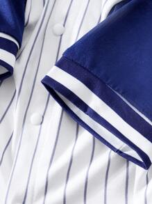 1pc Summer Striped Baseball Uniform Pet Breathable Clothes
