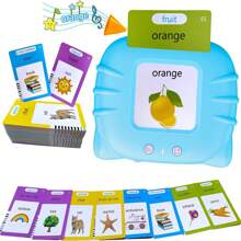 Weihnachtsdekoration, 1 Stück zweisprachig Französisch Englisch Sprechkarten für Kleinkinder, Kinder Sprachtraining Werkzeug 224 Wörter, Montessori Lernspielzeug, Lernmittel Sprachspielzeug, Kindergarten Vorschul Bildungsspielzeug, Geburtstagsgeschenk