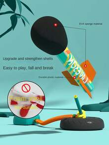 Foot-Powered Light-Up Rocket Launcher Toy For Outdoor Play, Including 1 Launcher And 3 Foam Rockets, Suitable For Boys And Girls - Multicolor - View 3