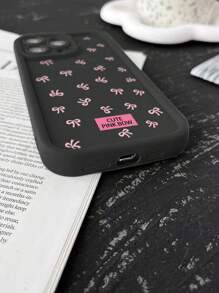 Bow 1pc Thickened Shockproof Fashion Bow Pattern Phone Case, Compatible With Apple Series, Samsung Series - Multicolor - View 4
