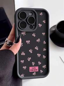 Bow 1pc Thickened Shockproof Fashion Bow Pattern Phone Case, Compatible With Apple Series, Samsung Series - Multicolor - View 5