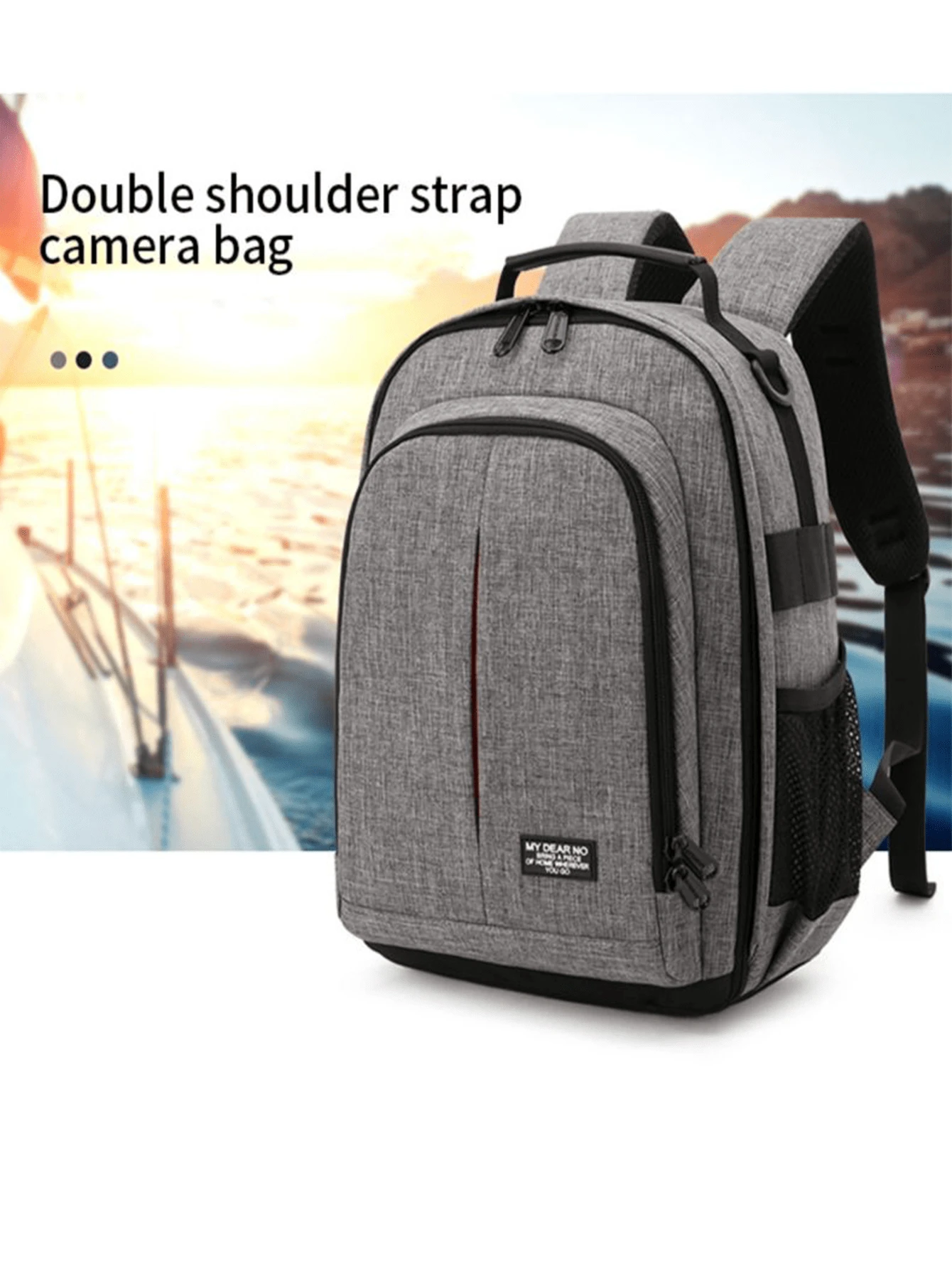 Mochila Para Cámara De Tamaño Pequeño Impermeable Para Dslr, Mochila Digital De Ocio Al Aire Libre - Azul - Ver 1