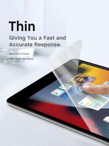 3 件纸感屏幕保护膜适用于 iPad 2024 / Redmi Pad Se / Mi Pad / HONOR Pad，绘图纸状膜适用于三星 Galaxy Tab，高灵敏度软膜适用于华为 MatePad Air，防眩光礼物，适合生日、家人、朋友，Pad 屏幕保护膜，Pad 配件防水防震防摔防刮防指纹全覆盖 - 3 pieces - 查看 6