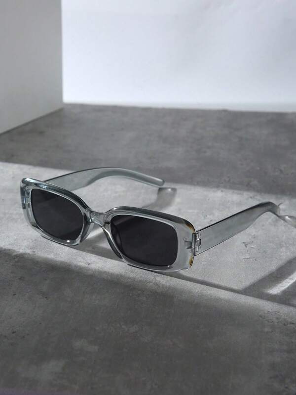 1 pièce Lunettes de mode rectangulaires Y2k, parfaites pour la plage, l'été, le port quotidien et la séance photo. Accessoires de lunettes de soleil décontractées. Accessoires de plage. Convient pour les pulls, les vestes, les sweats à capuche, les pantalons et les pantalons cargo pour l'été, les vacances à la plage, l'extérieur et les voyages.