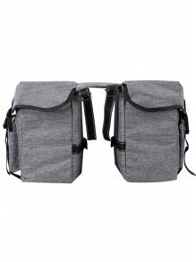 1pc West Biking Bike Carrier Bag, 25l Large Capacity Rear Rack Bag For Mountain Bikes, Double Side Bag With Seat Cushion - Grey - View 7