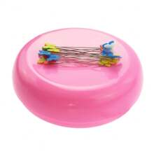 1 buc pernă magnetică pentru ace, pernă rotundă de cusut magnetică din plastic, suport magnetic pentru ace pentru cusut ace de matlasare Ace de împingere ace de păr