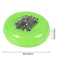 1 buc pernă magnetică pentru ace, pernă rotundă de cusut magnetică din plastic, suport magnetic pentru ace pentru cusut ace de matlasare Ace de împingere ace de păr