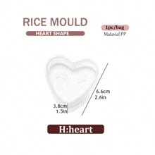 1pc/5pcs Rice Ball Mold - Featuring Triangle, Flower, Cartoon Bear, Heart Shape, Etc. - Diy Sushi Cake Pastry Mold - Single/Set - Clear - View 15