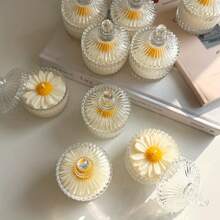 1 a 3 piezas Molde de vela en forma de flor de margarita, molde de yeso de pequeñas margaritas, molde de silicona 3D de flores para velas, para hacer velas, arcilla y manualidades - Blanco - Ver 4