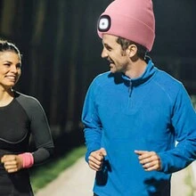 1頂usb可充電led羊毛帽,帶有發光效果的led編織帽子,適合夜跑 - 彩色 - 查看 2