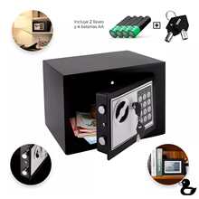 Caja Fuerte Digital De Alta Seguridad Con Código Y Llave Color Negro - Negro - Ver 4