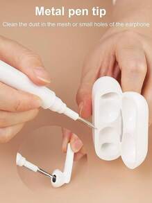 Cleaner Kit Compatible With AirPods Pro 1 2 3 4 Multi-Function Cleaning Pen With Soft Brush Flocking Sponge For Earphones Case Cleaning Tools,Cleaning Pen Compatible With AirPods Pro 1 2 3 4 Multi-Function Cleaner Kit Soft Brush - Multicolor - View 12